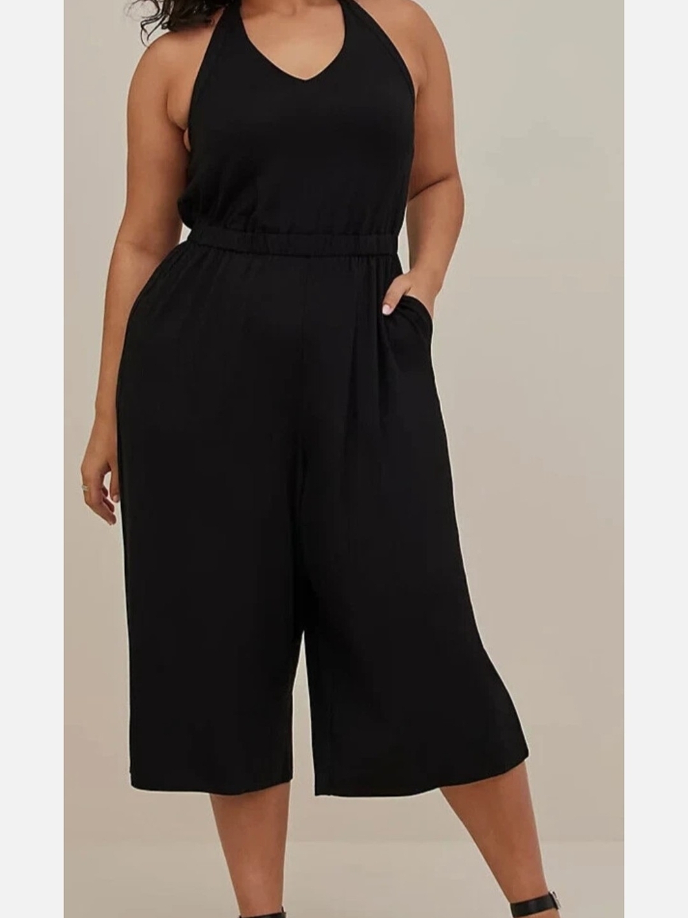 Torrid Black Halter Jumpsuit